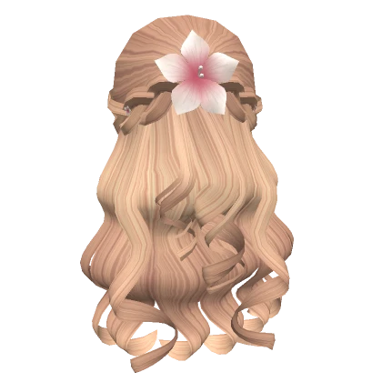 Tropical Summer Curls Hairstyle Blonde