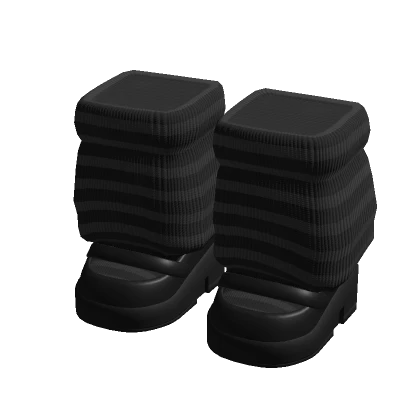 Emo Doll Platform Shoes w/ Striped Leg Warmers