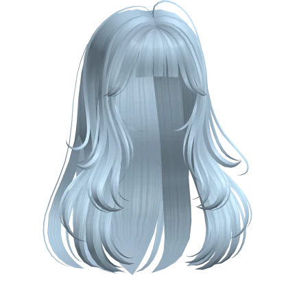 Straight Anime Girl Hairstyle(Light Blue)