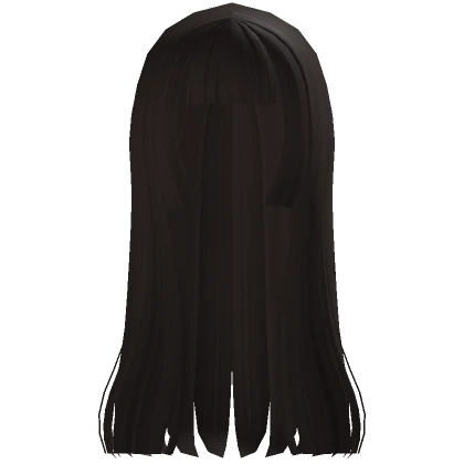 ☆ adorable long hime cut dark brown