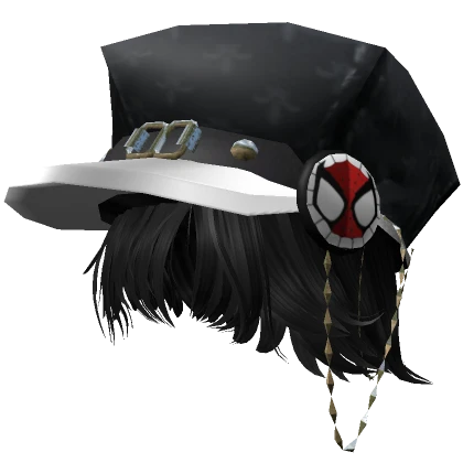 Y2K PUNK CAP ARACHNID & BOY HAIR - BLACK