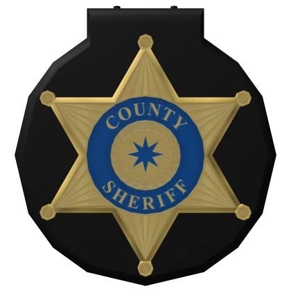 Gold Waist County Sheriff Badge
