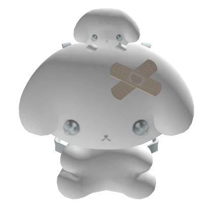 ♡ (3.0) Sad Bunny Plushie Backpack 🩹 Bandaid 