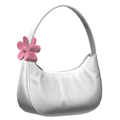 Basic Soft white Nylon Bag w/ Clawclip