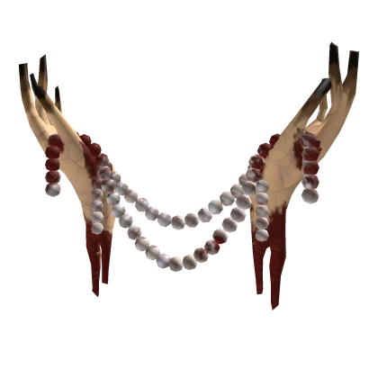 Witch Holding Pearls With Ketchup