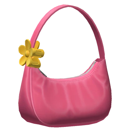 Basic Soft Hot Pink Nylon Bag w/ Clawclip