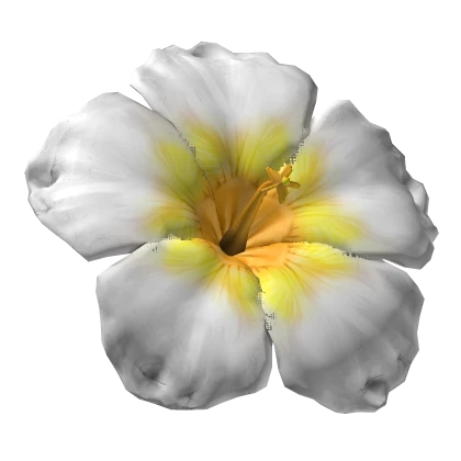 Tropical Summer Hibiscus Hair Flower (White)