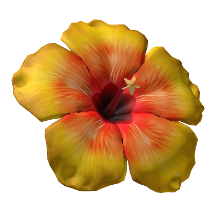 Tropical Summer Hibiscus Hair Flower (Orange)