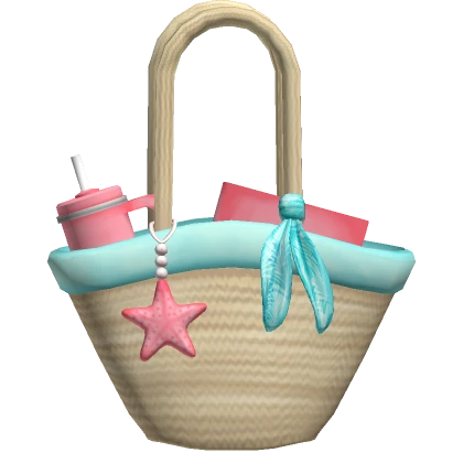 Aesthetic Preppy Beach Tote Bag