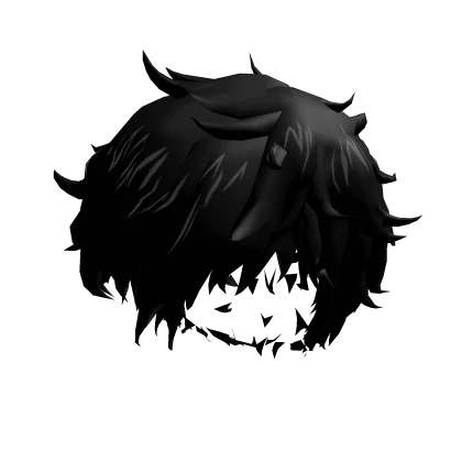 Wavy Black Anime Hair