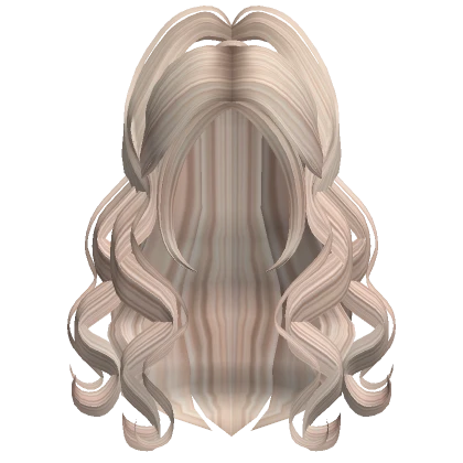 Girly Curled Half Up Pony (Platinum Blonde)