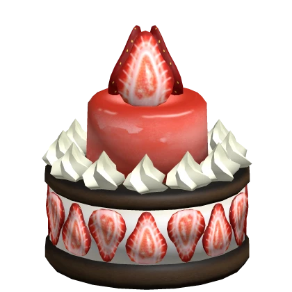 Chocolate Strawberry Cream Cake Hat