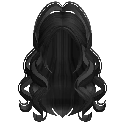 Girly Curled Half Up Pony (Black)