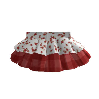 Cottage red floral skirt 3.0