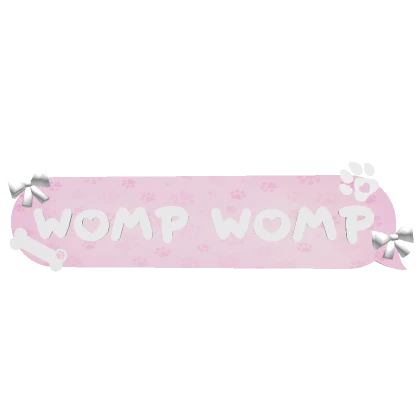 ♡ womp womp text msg in pink/white paw print ♡