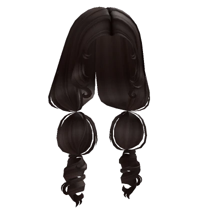 Darling Bubble Pigtails in Dark Brown