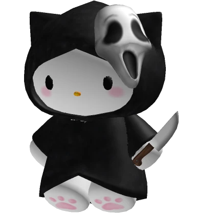 Cute Ghostface Kitty Plush Backpack 