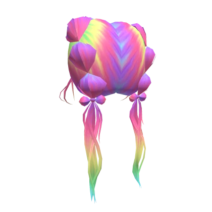 Bubble Braids Hair - Rainbow