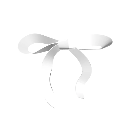 cute simple ribbon bow in white