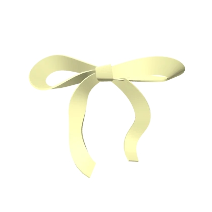 cute simple ribbon bow in light yellow