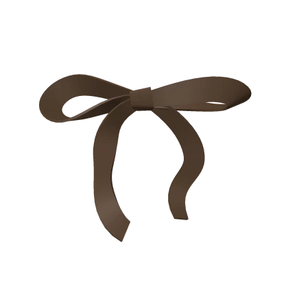 cute simple ribbon bow in dark brown