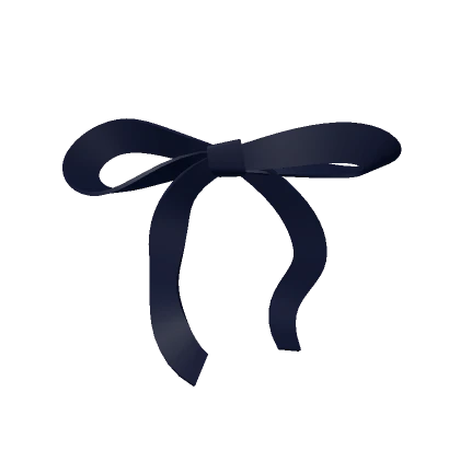 cute simple ribbon bow in navy blue