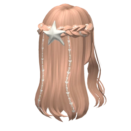 Wavy Tropical Summer Hair w/ Shell Charms Blonde