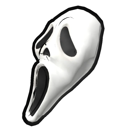 Cartoony Screaming Ghost Mask [SIDE]