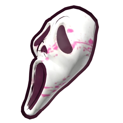 Pinky Cartoony Bloody Screaming Ghost Mask [SIDE]