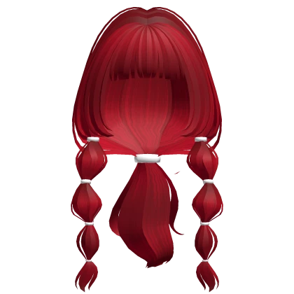 Red Boho hippie y2k bubble braids