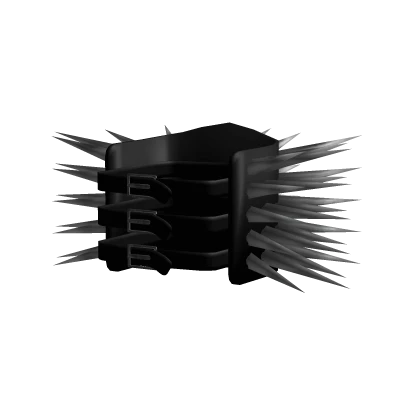 [R6][XL SPIKES] Very Black Left Spiked Gauntlet