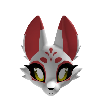 Red White Kitsune Fox Female Kemono