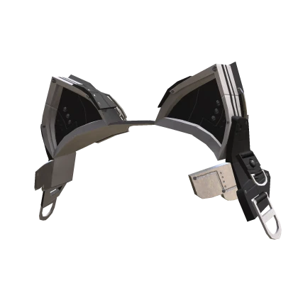 [HOT MESS] CYBER-CAT Y2K Mecha Cat Ears Black