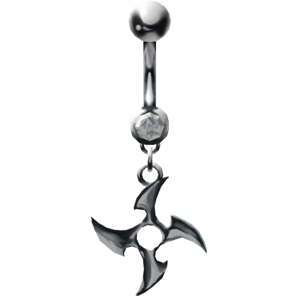 Shuriken Belly Button Piercing