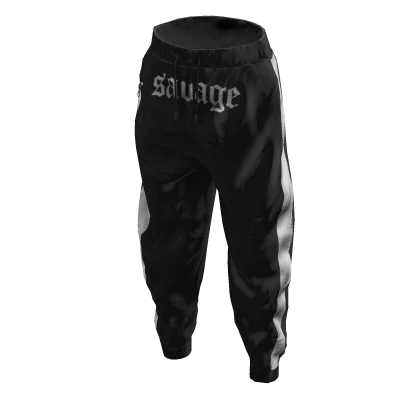 y2k savage tracksuit pants - black