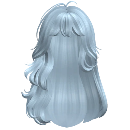 Long Wavy Hair w/ Bangs(Light Blue)