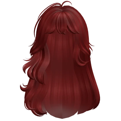 Long Wavy Hair w/ Bangs(Red)