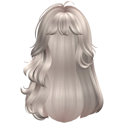 Long Wavy Hair w/ Bangs(Platinum)