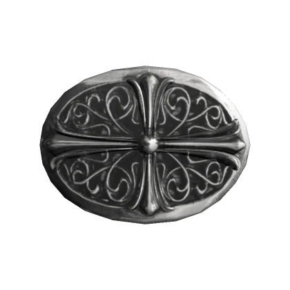 Ornamental Chrome Cross Belt Buckle [1.0]