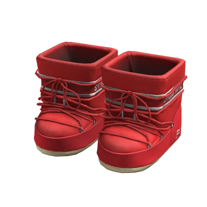 y2k Moon Boots Red - 3.0