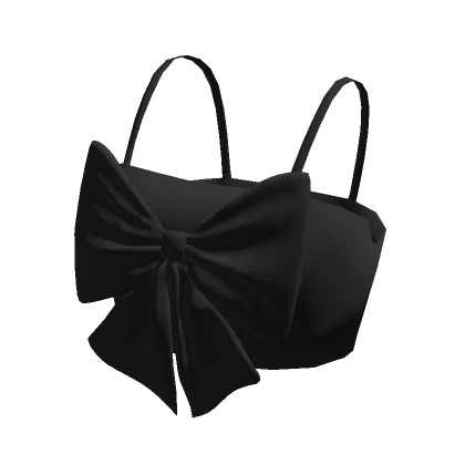 Black Bow Tie Crop Top