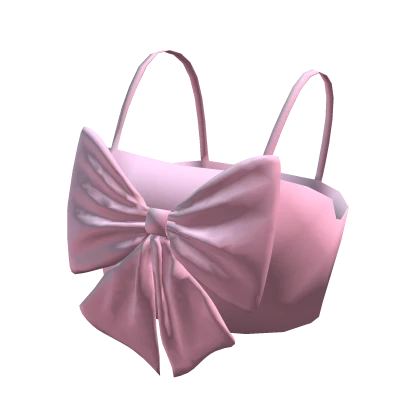 Pink Bow Tie Crop Top