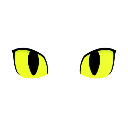 Green sharp glowing cat eyes