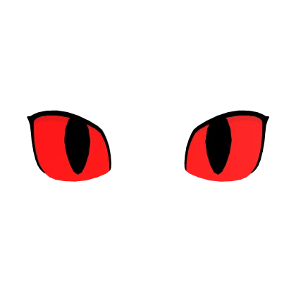 Red sharp glowing cat eyes