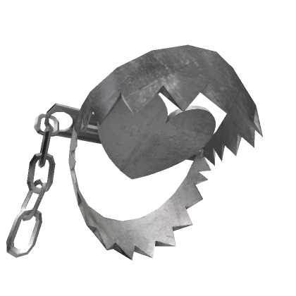 ɞ | cute silver heart bear trap 