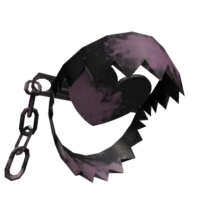 ɞ | cute black heart bear trap w/ blood