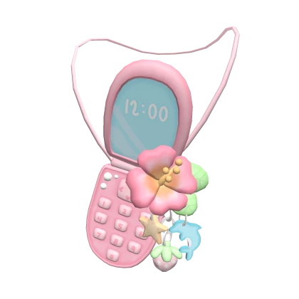 summer tropical flip phone (neck)