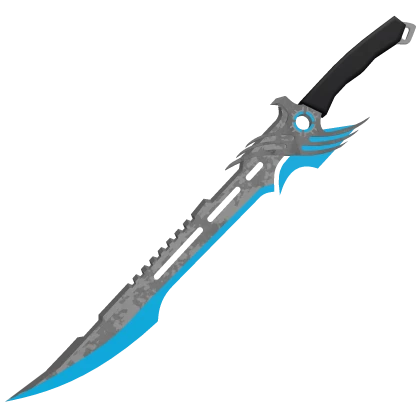 Blue Futuristic Cyber Sword
