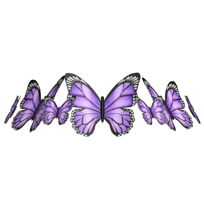 Purple Butterfly Headress Crown