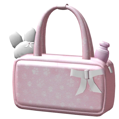 cutecore pawprint handbag in baby pink 🐾